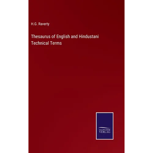 Thesaurus of English and Hindustani Technical Terms